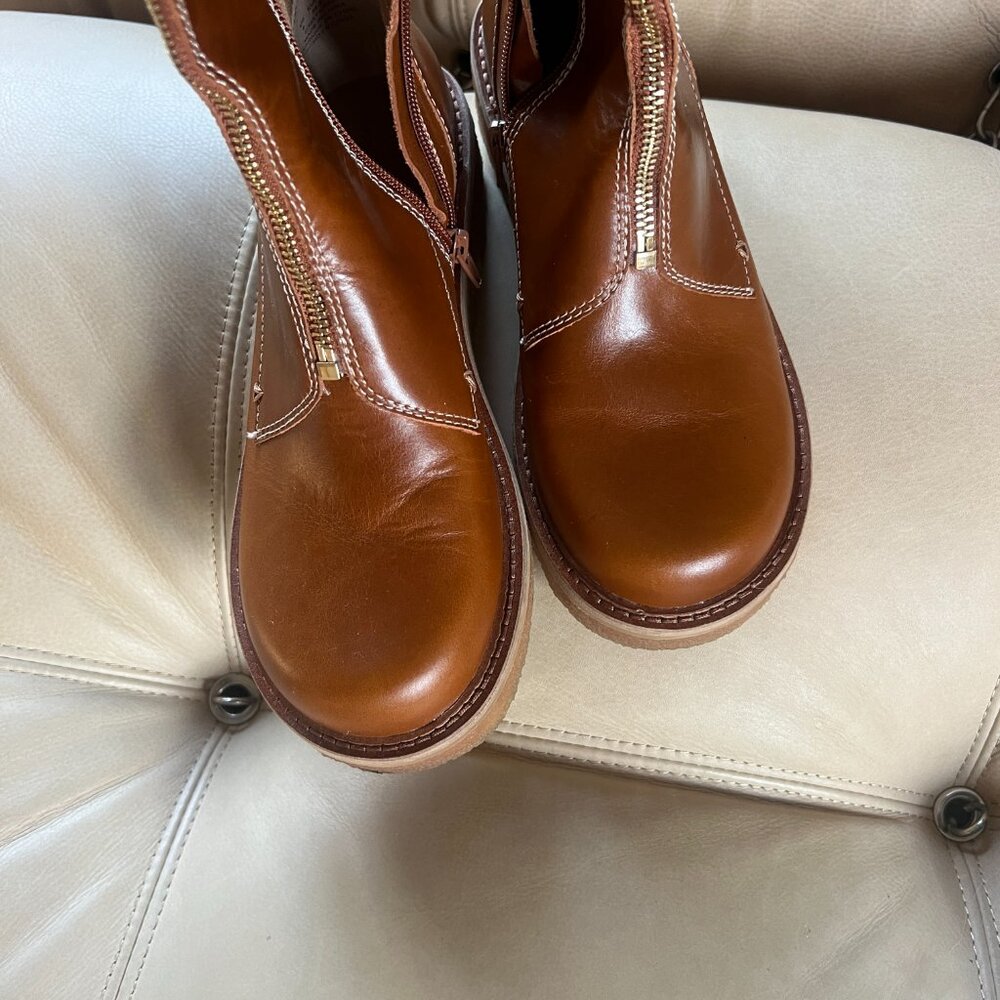 Brown Leather Knee-High Boots - Picture 3 of 3